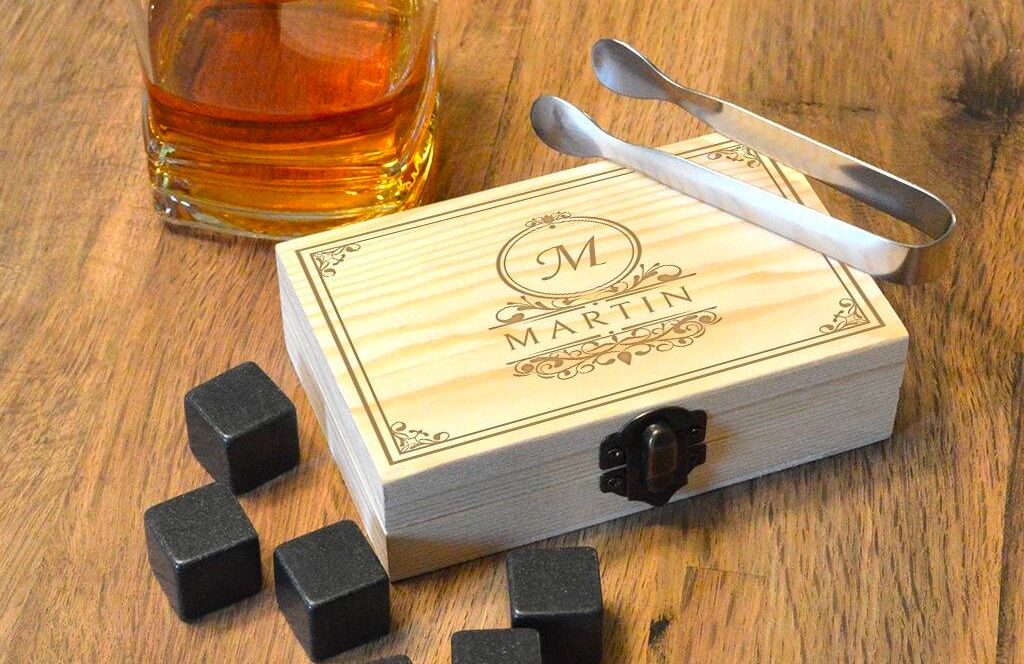 personalised whisky stones make the best 50th birthday gift for him