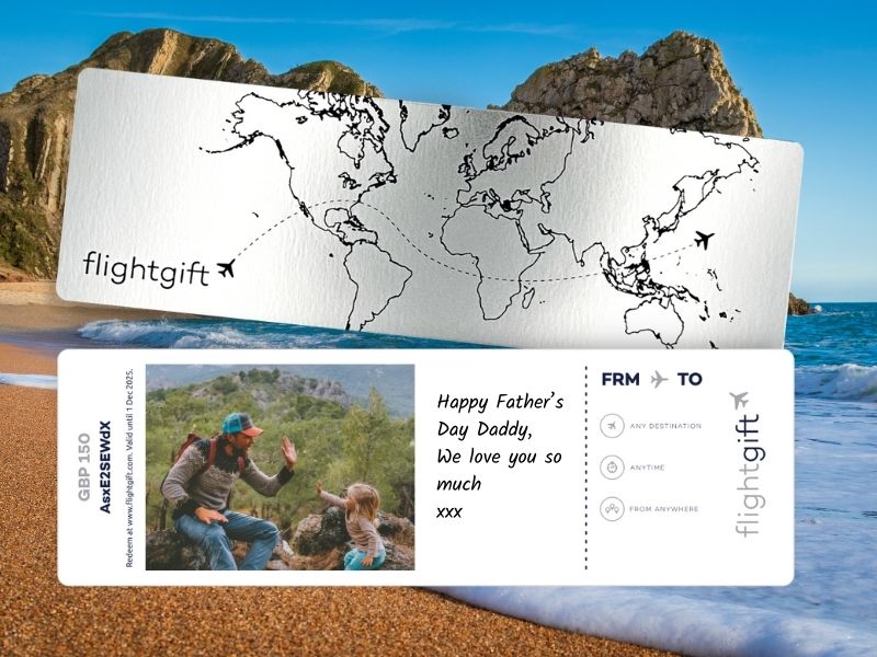 a flight gift card is the best first fathers day gift