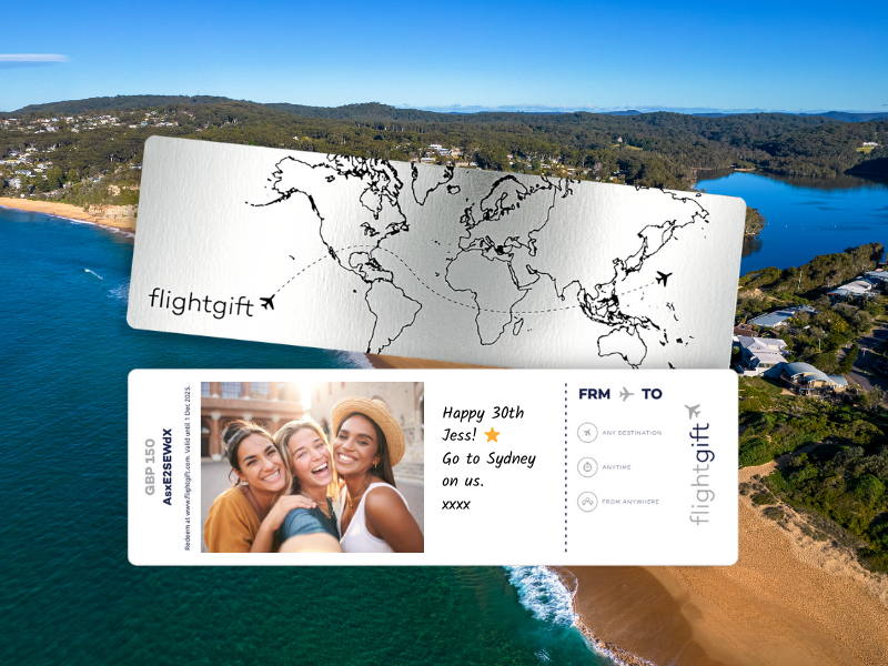 give a travel gift card to sydney so they can go on a day trip from sydney