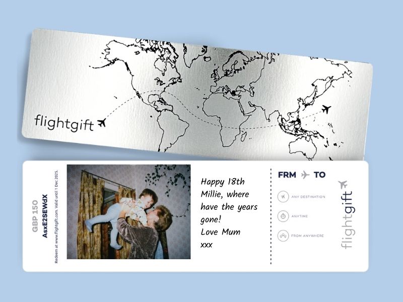 add a vintage photo to your personalised photo gift from flightgift